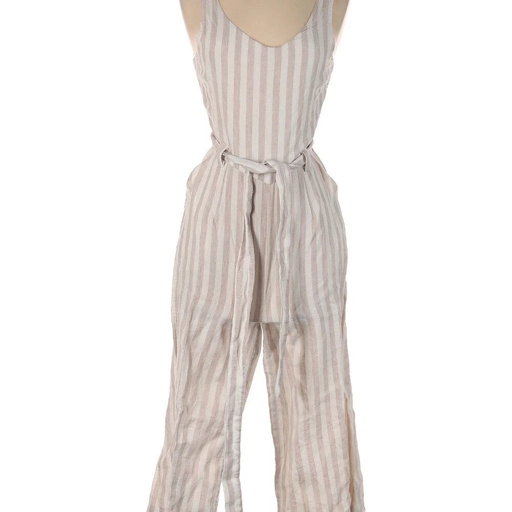 St. Tropez Linen Striped Jumpsuit